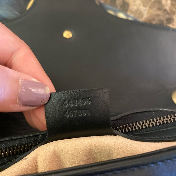 GG Messenger Marmont Animal Studs Medium Black - Picture 6 of 11